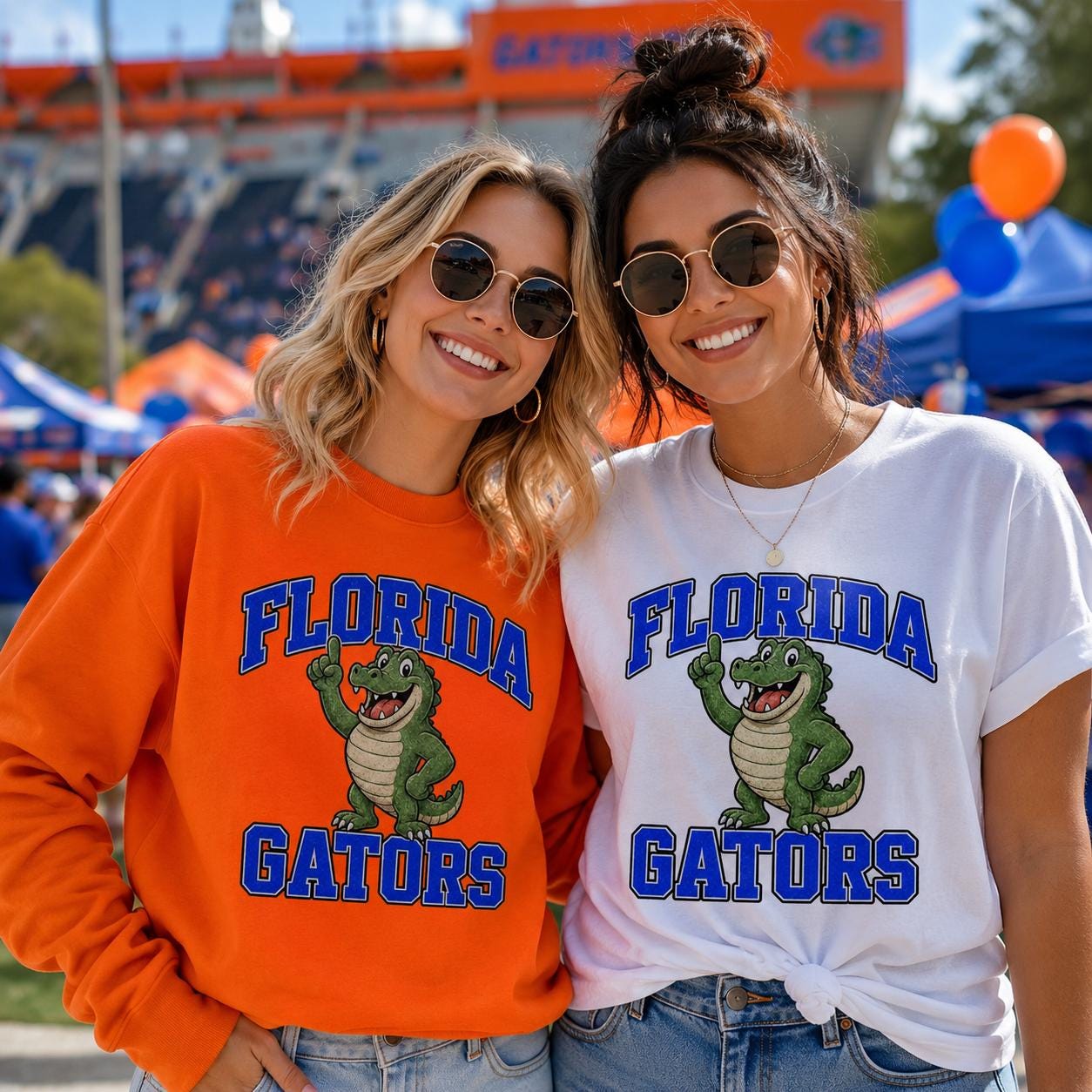 Florida Gators PNG, Vintage Alligator Mascot Sublimation Design, Blue College Football Game Day Download