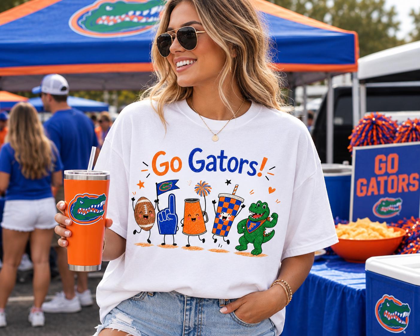 Go Gators PNG, Florida Football Mascot Game Day Design (Digital Download)