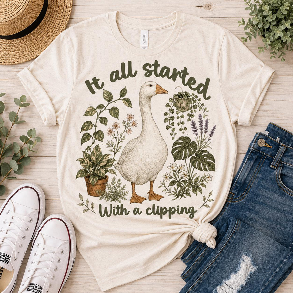 Goose Gardening PNG | Plant Lover Shirt Design (Digital Download)