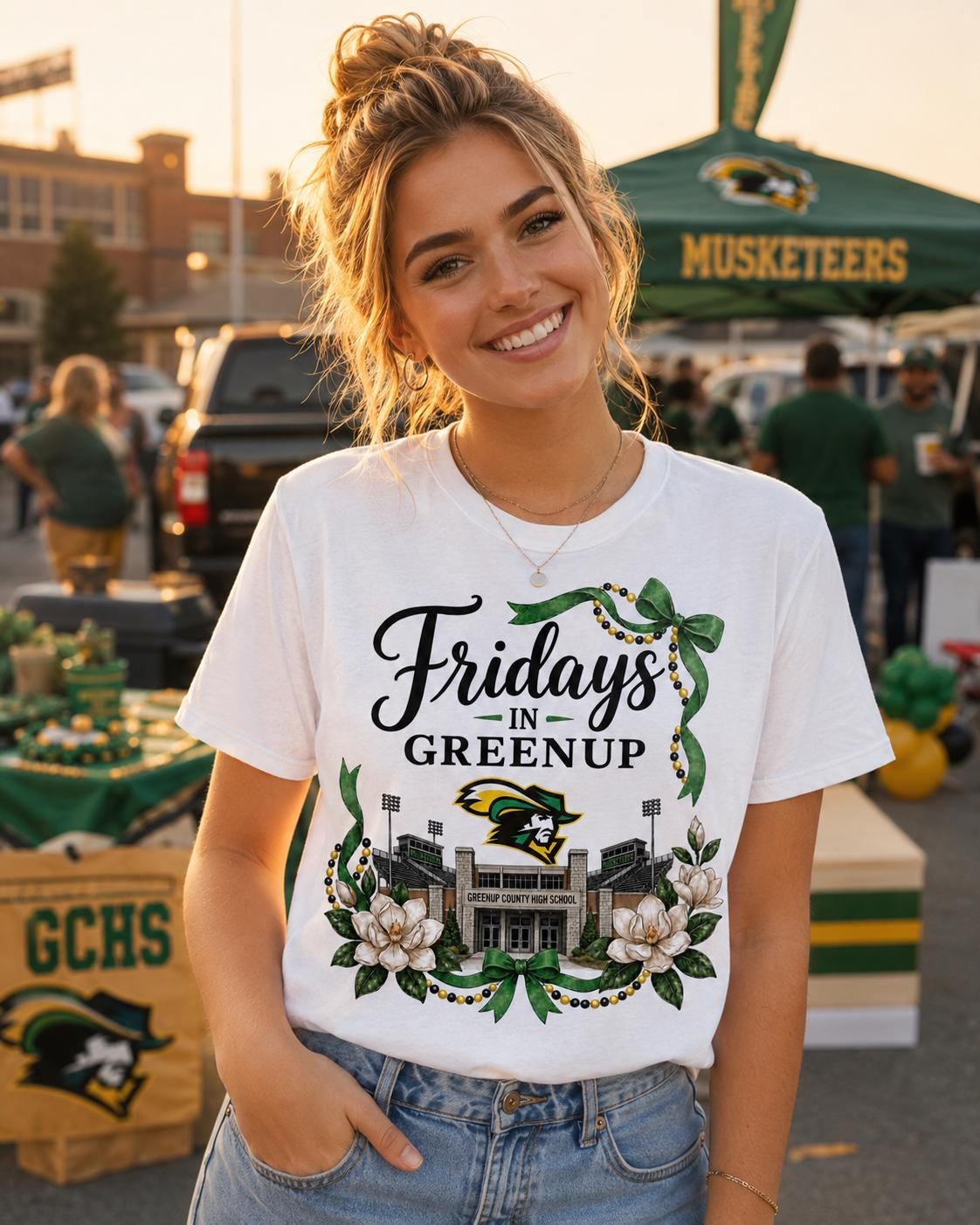 Greenup County Football PNG, Musketeers Game Day Shirt Design, School Spirit (Digital Download)