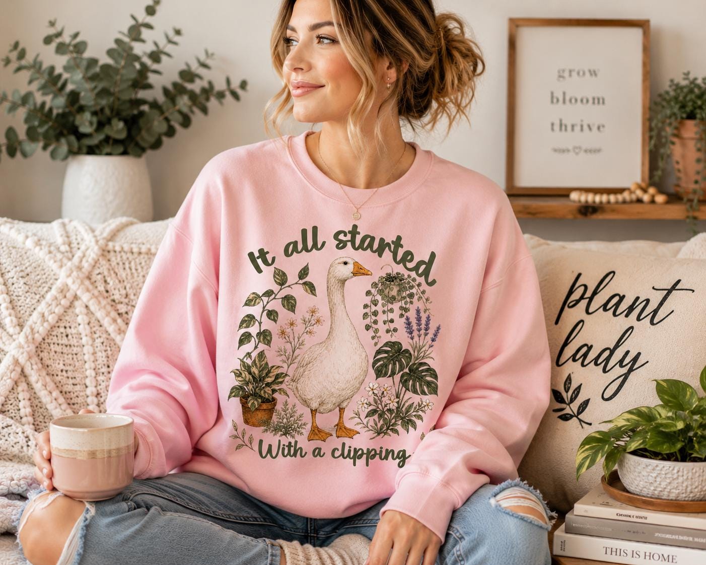 Goose Gardening PNG | Plant Lover Shirt Design (Digital Download)