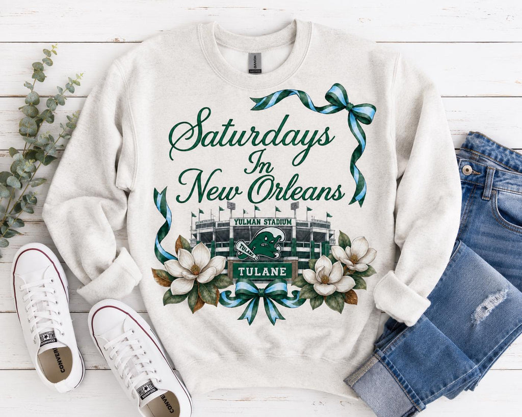 Tulane Game Day PNG, Saturdays New Orleans, Yulman Stadium, Green Wave Football (Digital Download)