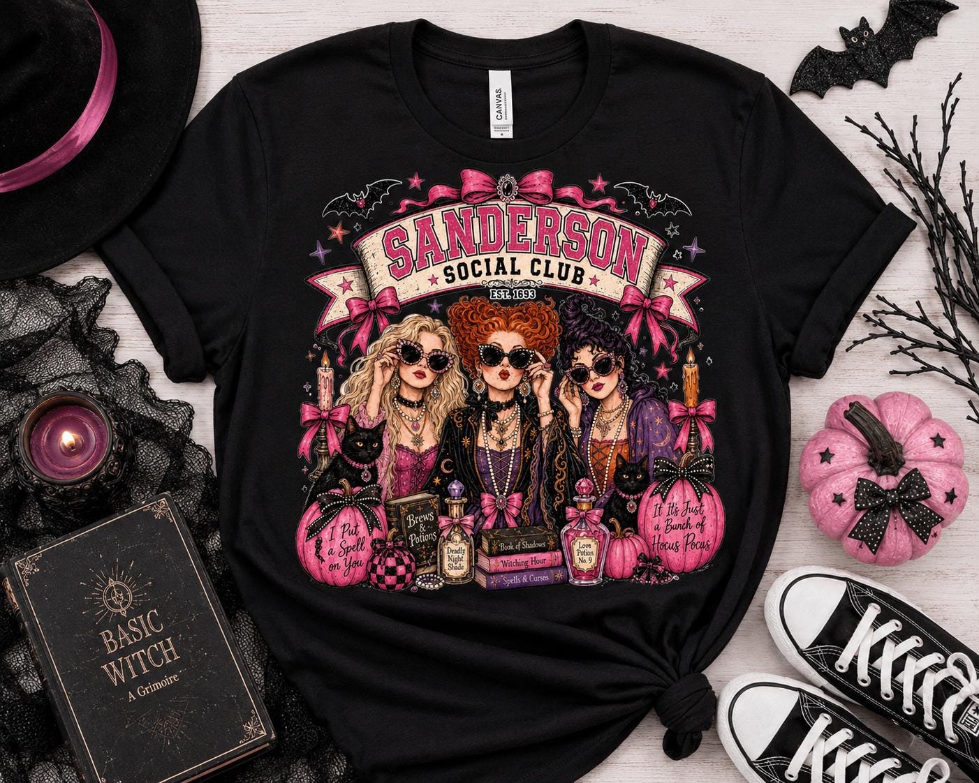 Sanderson Social Club PNG, Halloween Witches PNG, Hocus Pocus Inspired Design, Spooky Season , Sublimation, DTF Transfer