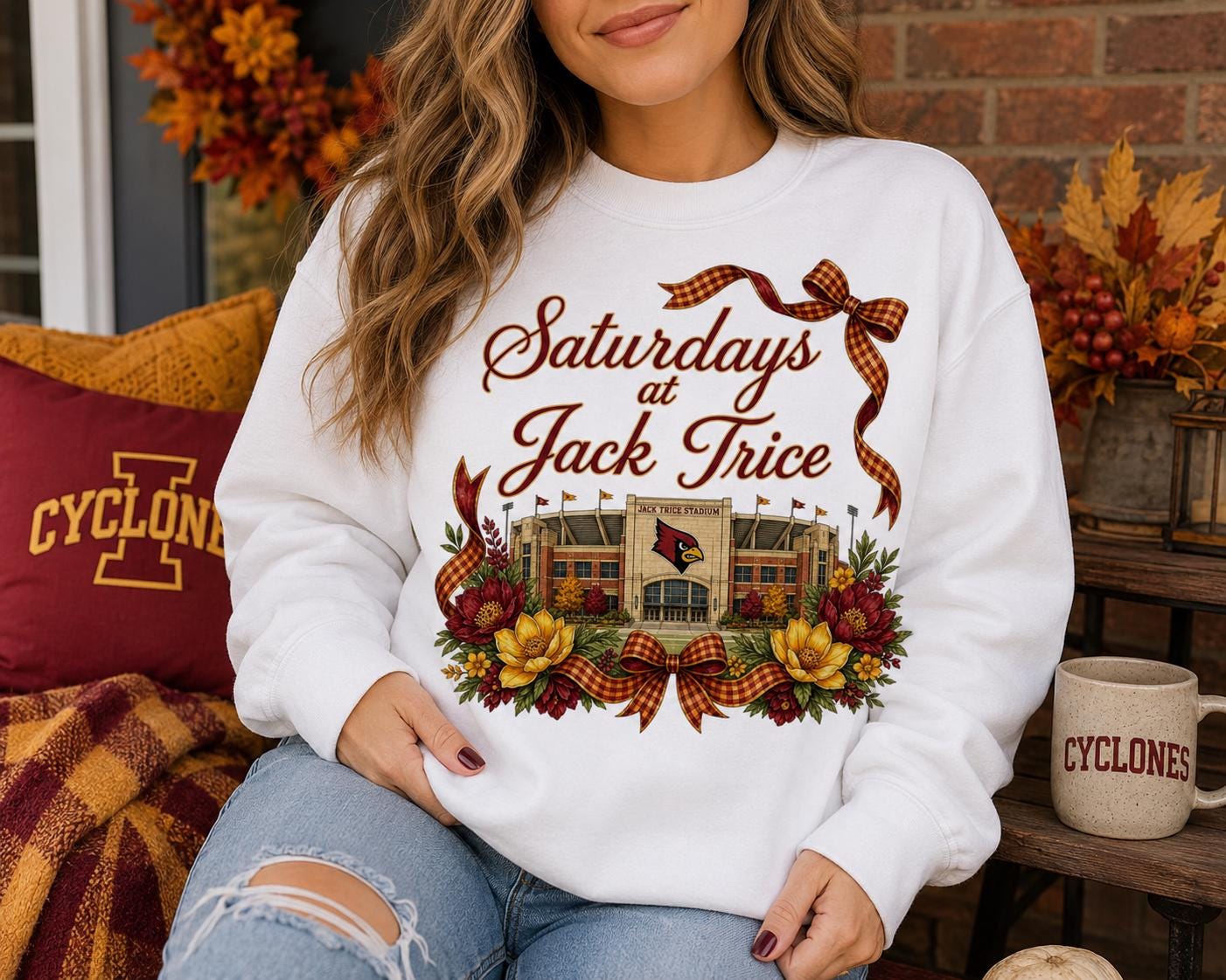 Saturdays at Jack Trice Stadium PNG, Iowa State Football Game Day Design (Digital Download)