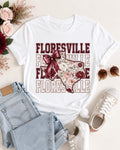 Floresville Texas PNG, Floral School Spirit Design, Maroon Game Day, Coquette Bow (Digital Download)