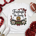 Boyd County Lions PNG, Fridays in the County Football Design, Red Black High School Game Day Download