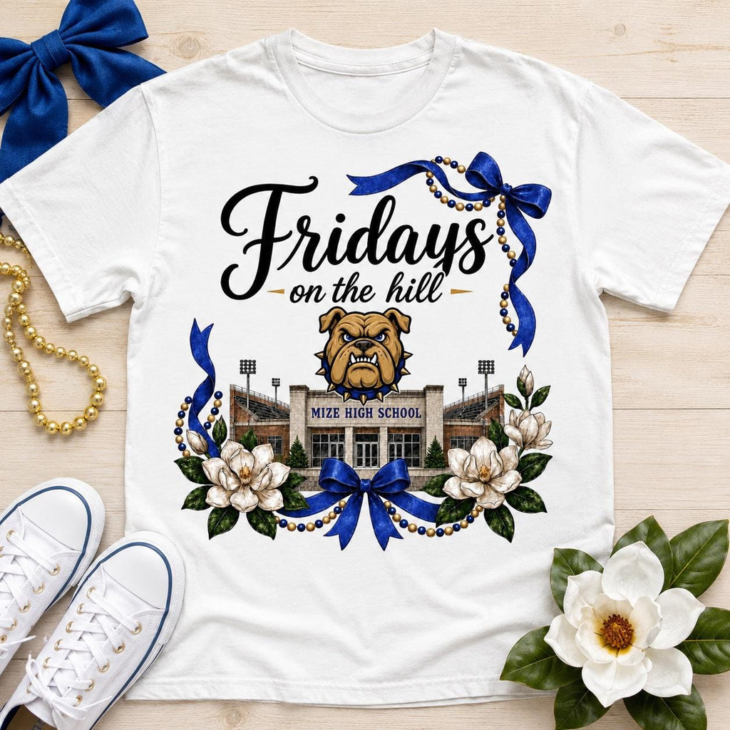 Mize Bulldogs PNG, Fridays on the Hill Design, Mize High School Spirit Graphic (Digital Download)