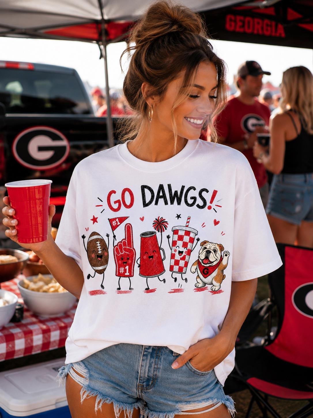 Georgia Bulldogs Game Day PNG | Football Mascot Tailgate Shirt Design (Digital Download)