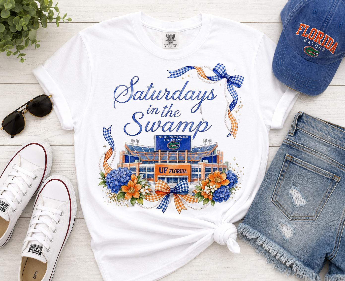 Saturdays in the Swamp PNG, Florida Football Stadium Watercolor Design (Digital Download)