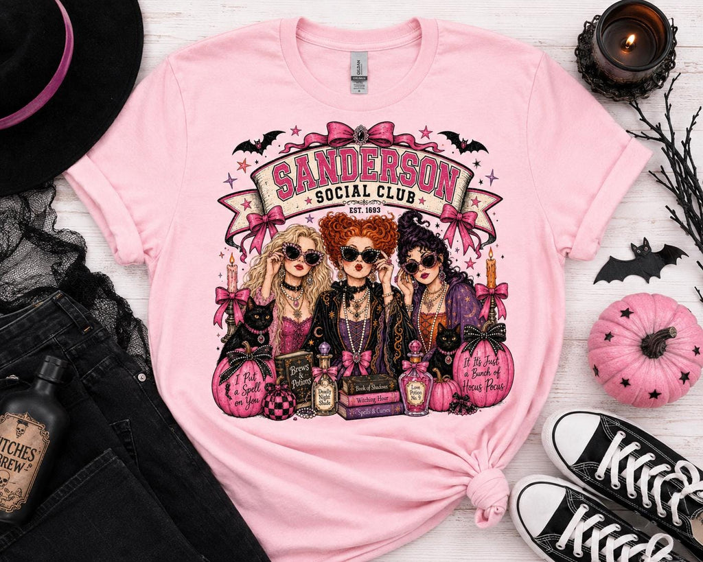 Sanderson Social Club PNG, Halloween Witches PNG, Hocus Pocus Inspired Design, Spooky Season , Sublimation, DTF Transfer