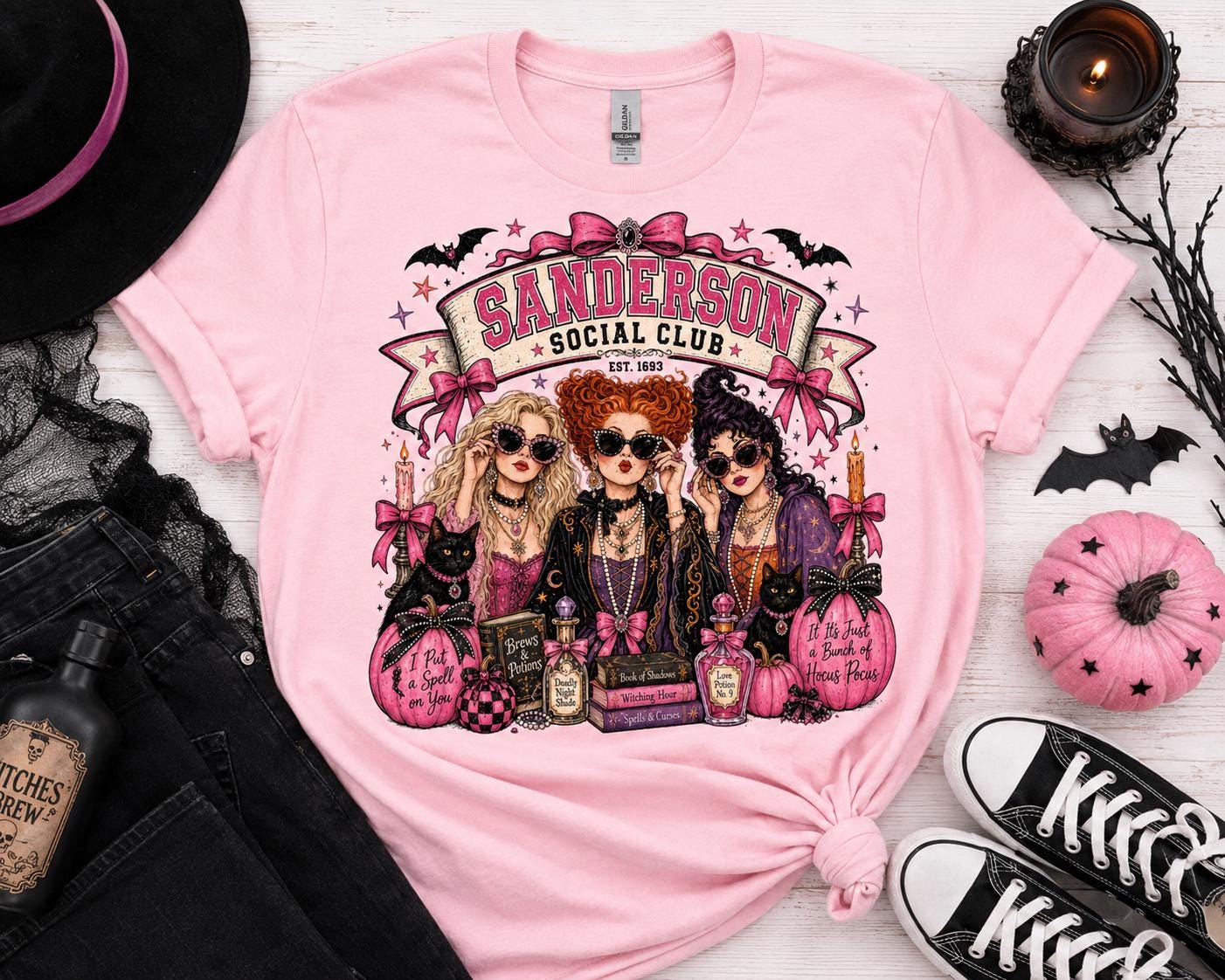 Sanderson Social Club PNG, Halloween Witches PNG, Hocus Pocus Inspired Design, Spooky Season , Sublimation, DTF Transfer