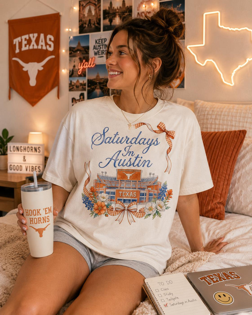 Saturdays in Austin Stadium PNG | Texas Football Game Day Design (Digital Download)