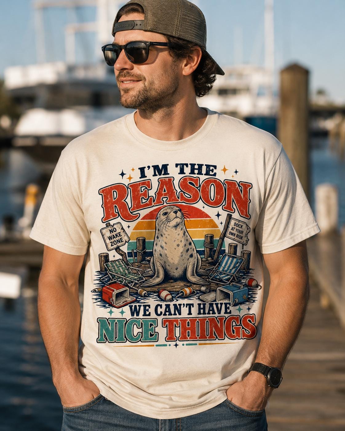 Funny Seal Shirt, Neil the Seal, Sarcastic Beach Humor (Digital Download)