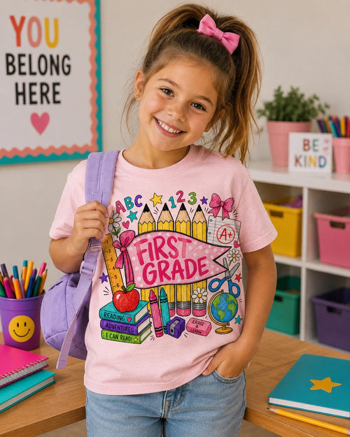First Grade Teacher PNG, Back to School Sublimation Design (Digital Download)
